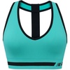 New Balance Seamless Wirefree V-Neck, T-Back Racer Sports Bra with Allover Texture(Reef)