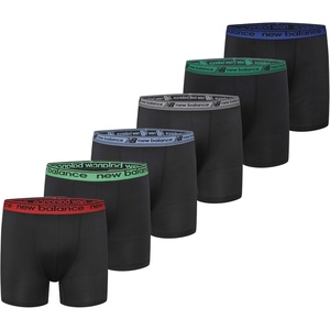 New Balance Boys’ Non-brushed Jersey Sport Performance Wicking Boxer Briefs Underwear (Multi Pack)(Black/Black/Black/Black/Black (Electric Sky))