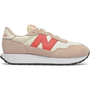 New Balance Kids 237 V1 Lace-up Sneaker(Oyster Pink/Mars Red)
