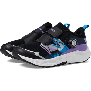 New Balance Kids’ DynaSoft Reveal V4 Boa Running Shoe(Black/Purple Fade/Spice Blue)