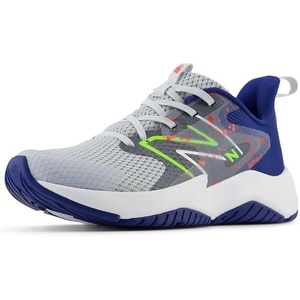 New Balance Kids’ Rave Run V2 Lace-Up Running Shoes | Road Running Shoes(Granite/Inkwell/Pixel Green)