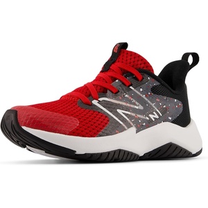 New Balance Kids’ Rave Run V2 Lace-Up Running Shoes | Road Running Shoes(Team Red/Black/Black Cement)