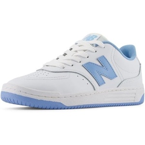 New Balance Unisex-Child Bb80 V1 Lace-up Sneaker(White/Blue Haze)