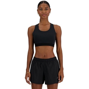 New Balance Women’s Nb Sleek Medium Support Pocket Sports Bra(Black)