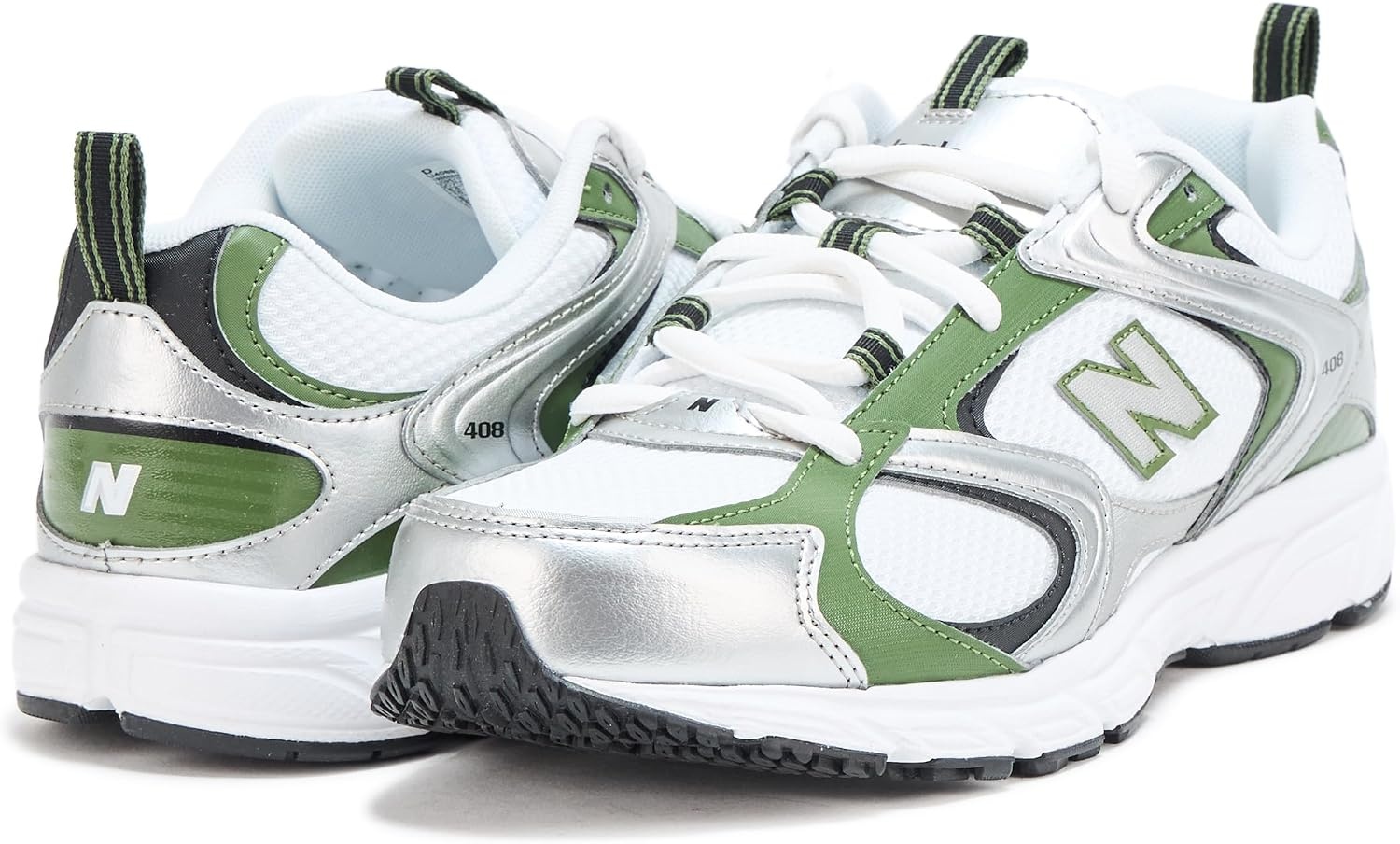 image:imageNew Balance Unisex Adult 408WhiteSilver Metallic