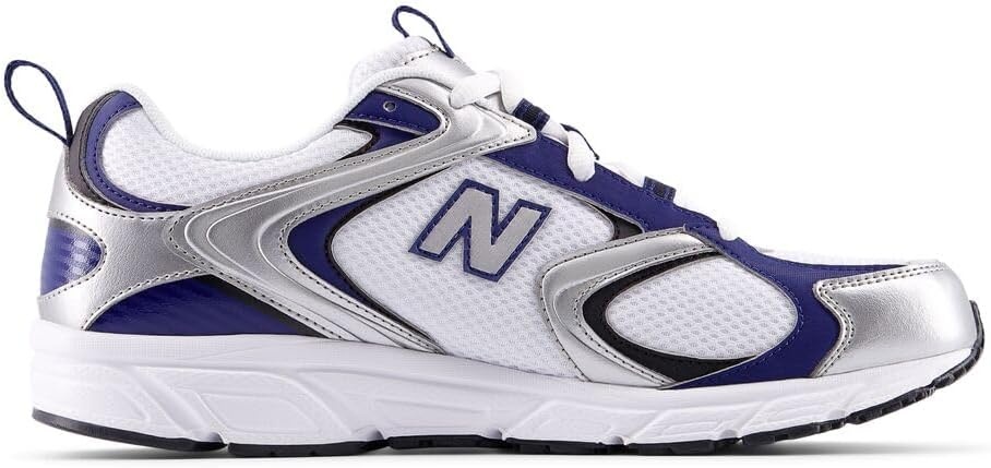 image:imageNew Balance Unisex Adult 408WhiteSilver MetallicBlue Oyster