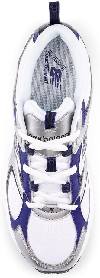 image:imageNew Balance Unisex Adult 408WhiteSilver MetallicBlue Oyster