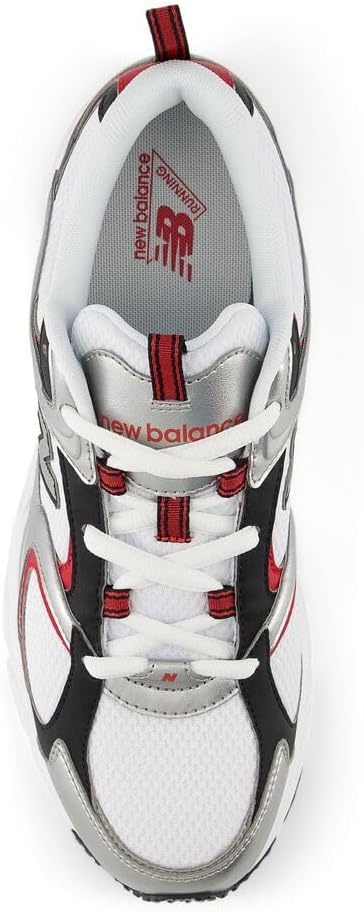 image:imageNew Balance Unisex Adult 408WhiteSilver MetallicShadow Red
