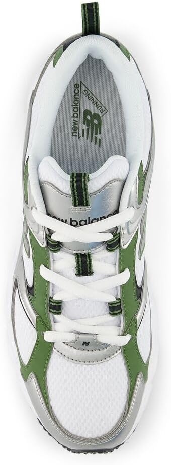 image:imageNew Balance Unisex Adult 408WhiteSilver MetallicUtility Green