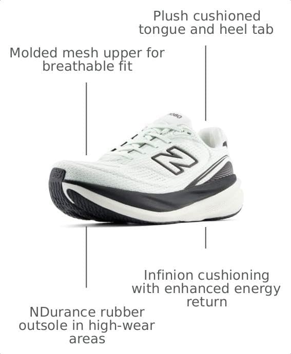 image:imageNew Balance Womens 1080 V15Mint WaterBlack Metallic
