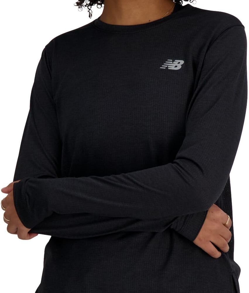 image:imageNew Balance Womens Athletics Long SleeveBlack Heather