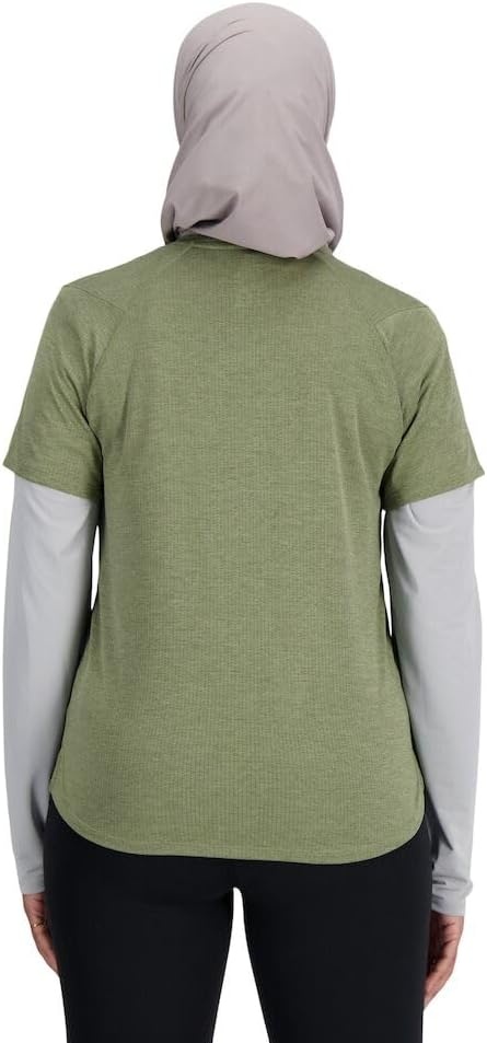 image:imageNew Balance Womens Athletics TshirtDark Olivine Heather