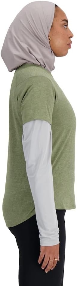 image:imageNew Balance Womens Athletics TshirtDark Olivine Heather