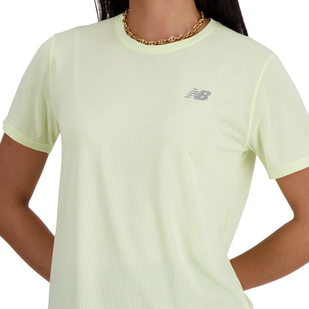 image:imageNew Balance Womens Athletics TshirtLime Light Heather