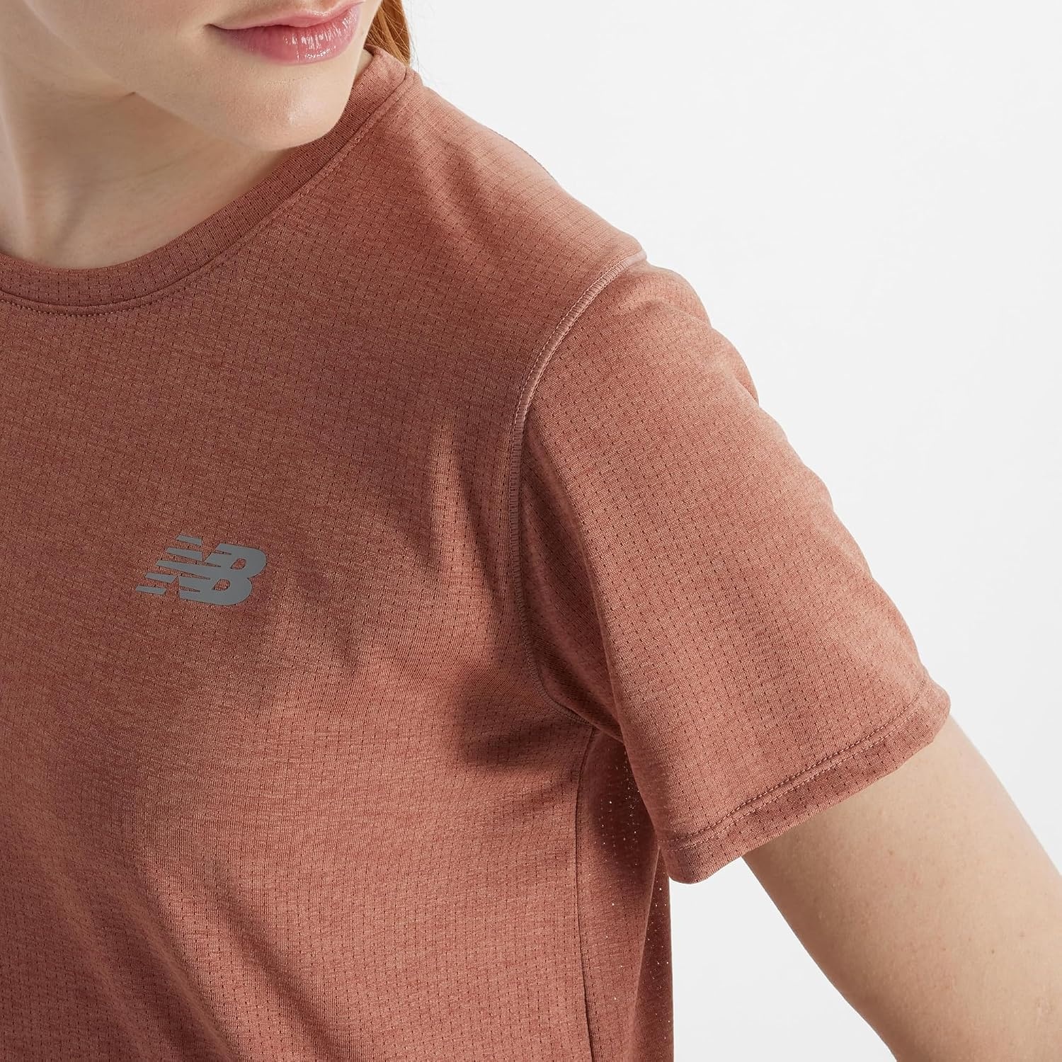 image:imageNew Balance Womens Athletics TshirtSparrow Heather