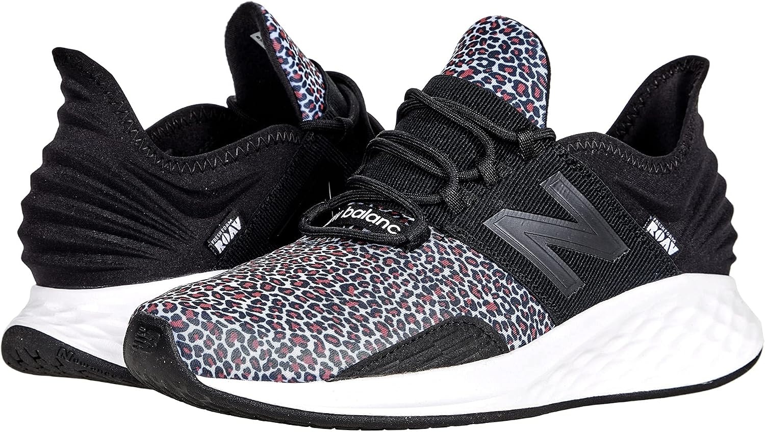 image:imageNew Balance Womens Fresh Foam Roav Running ShoeBlackVivid CoralWhite