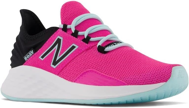 image:imageNew Balance Womens Fresh Foam Roav Running ShoePink GloBlue ChillBlack