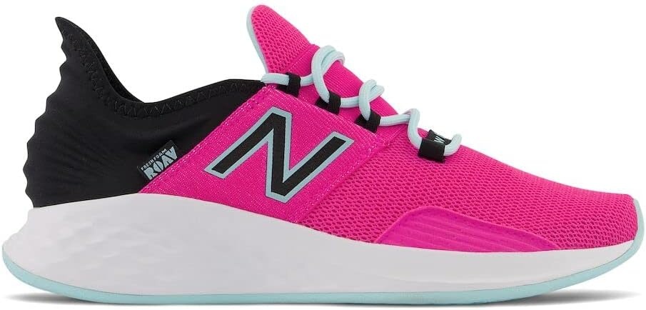 image:imageNew Balance Womens Fresh Foam Roav Running ShoePink GloBlue ChillBlack