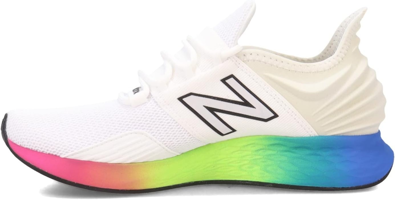 image:imageNew Balance Womens Fresh Foam Roav Running ShoeWhiteCobaltEnergy Lime
