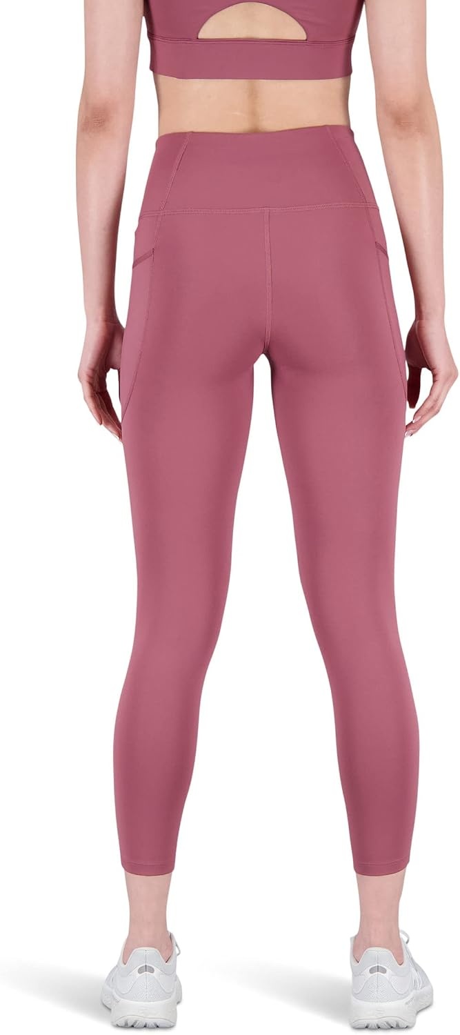image:imageNew Balance Womens Shape Shield 78 High Rise Pocket TightWashed Burgundy