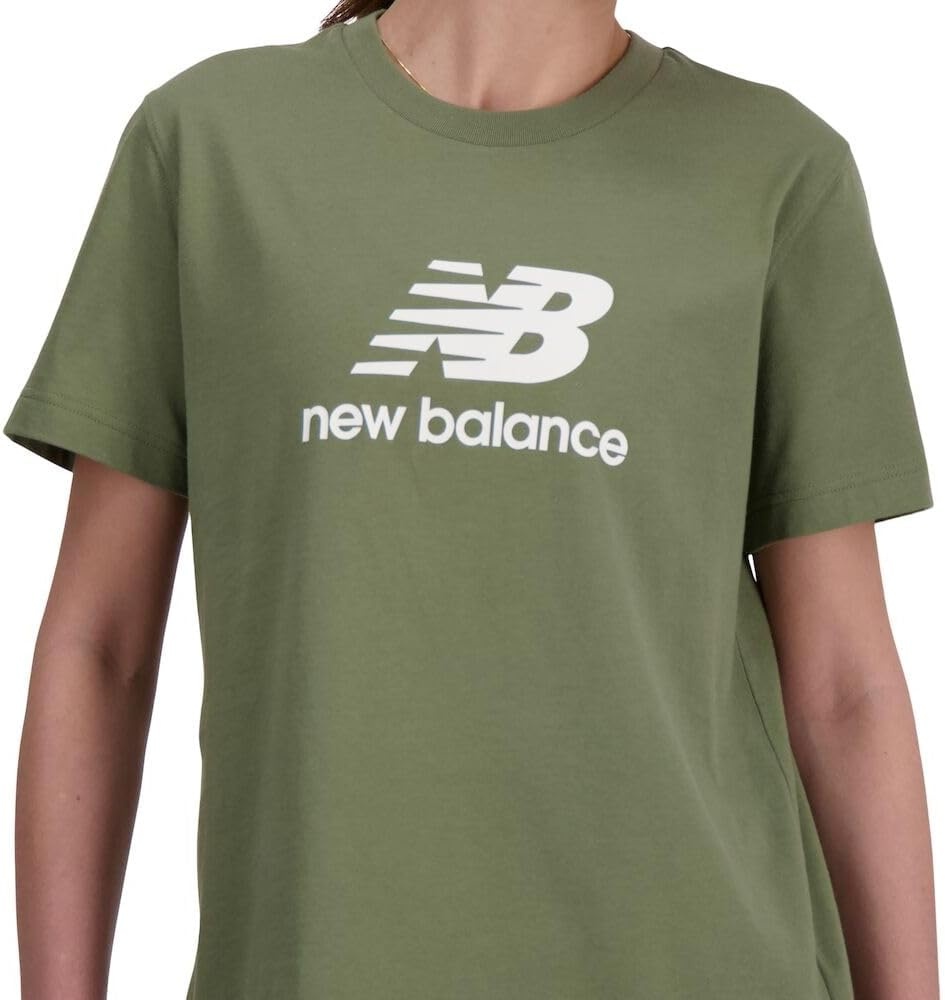 image:imageNew Balance Womens Sport Essentials Jersey Logo TShirtDark Olivine