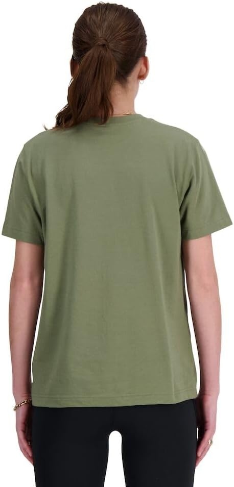 image:imageNew Balance Womens Sport Essentials Jersey Logo TShirtDark Olivine