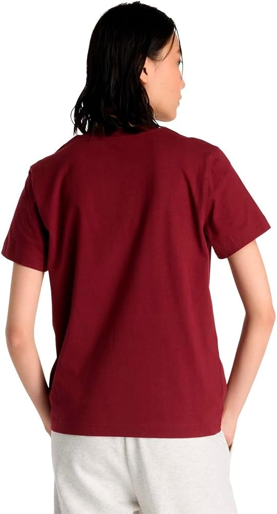 image:imageNew Balance Womens Sport Essentials Jersey Logo TShirtMonarch Burgundy 611