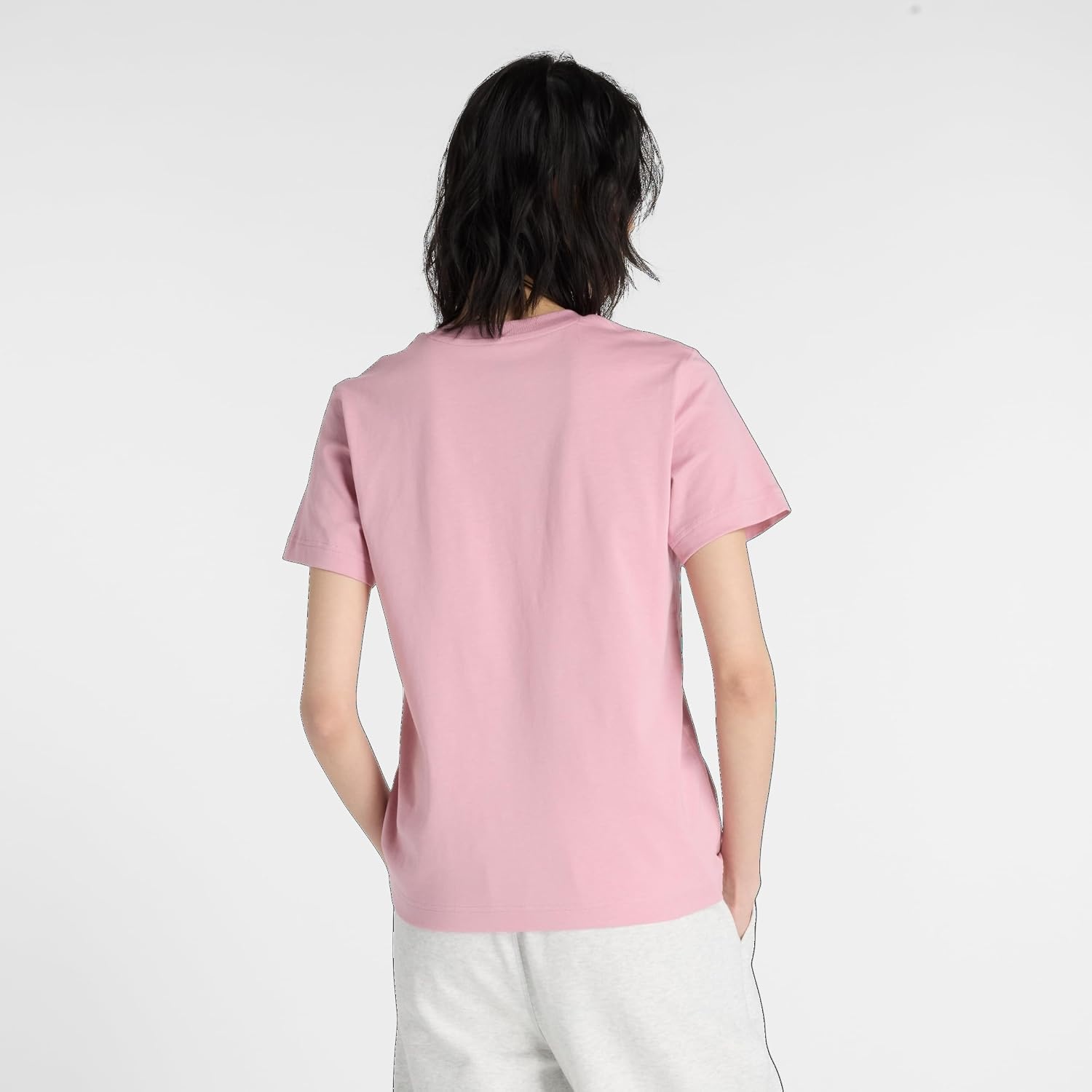 image:imageNew Balance Womens Sport Essentials Jersey Logo TShirtPink Taffy