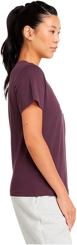 image:imageNew Balance Womens Sport Essentials Jersey Logo TShirtPlum Brown