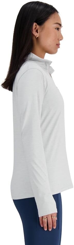 image:imageNew Balance Womens Sport Essentials Space Dye Quarter ZipAsh Heather