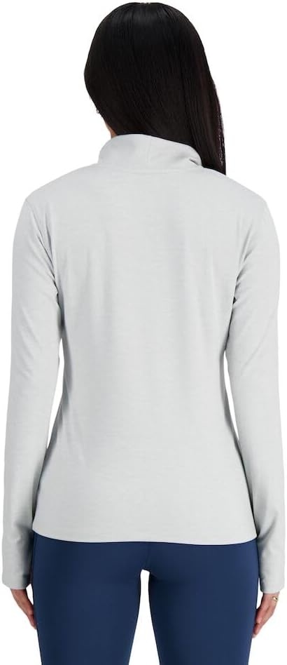 image:imageNew Balance Womens Sport Essentials Space Dye Quarter ZipAsh Heather