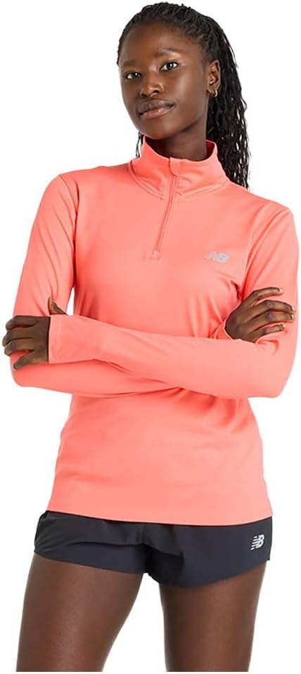image:imageNew Balance Womens Sport Essentials Space Dye Quarter ZipDrift Red