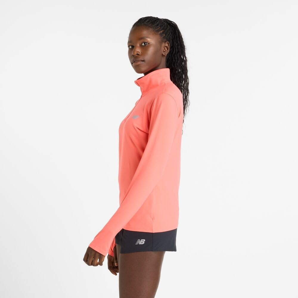 image:imageNew Balance Womens Sport Essentials Space Dye Quarter ZipDrift Red