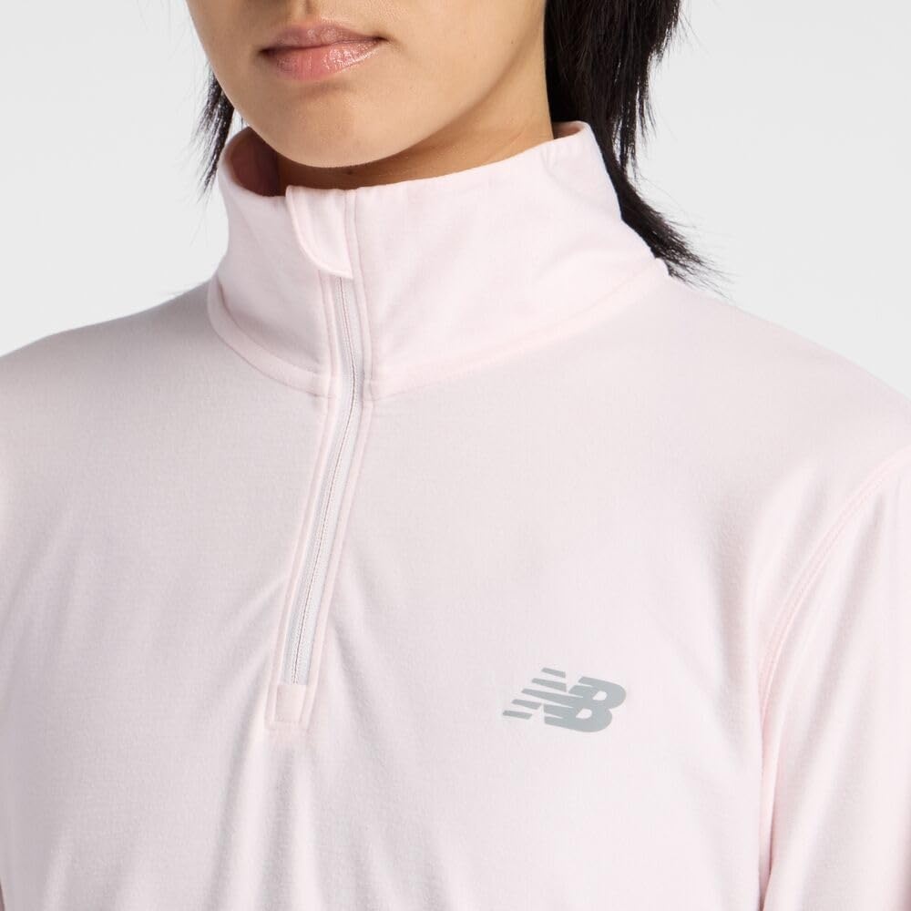 image:imageNew Balance Womens Sport Essentials Space Dye Quarter ZipPink Salt