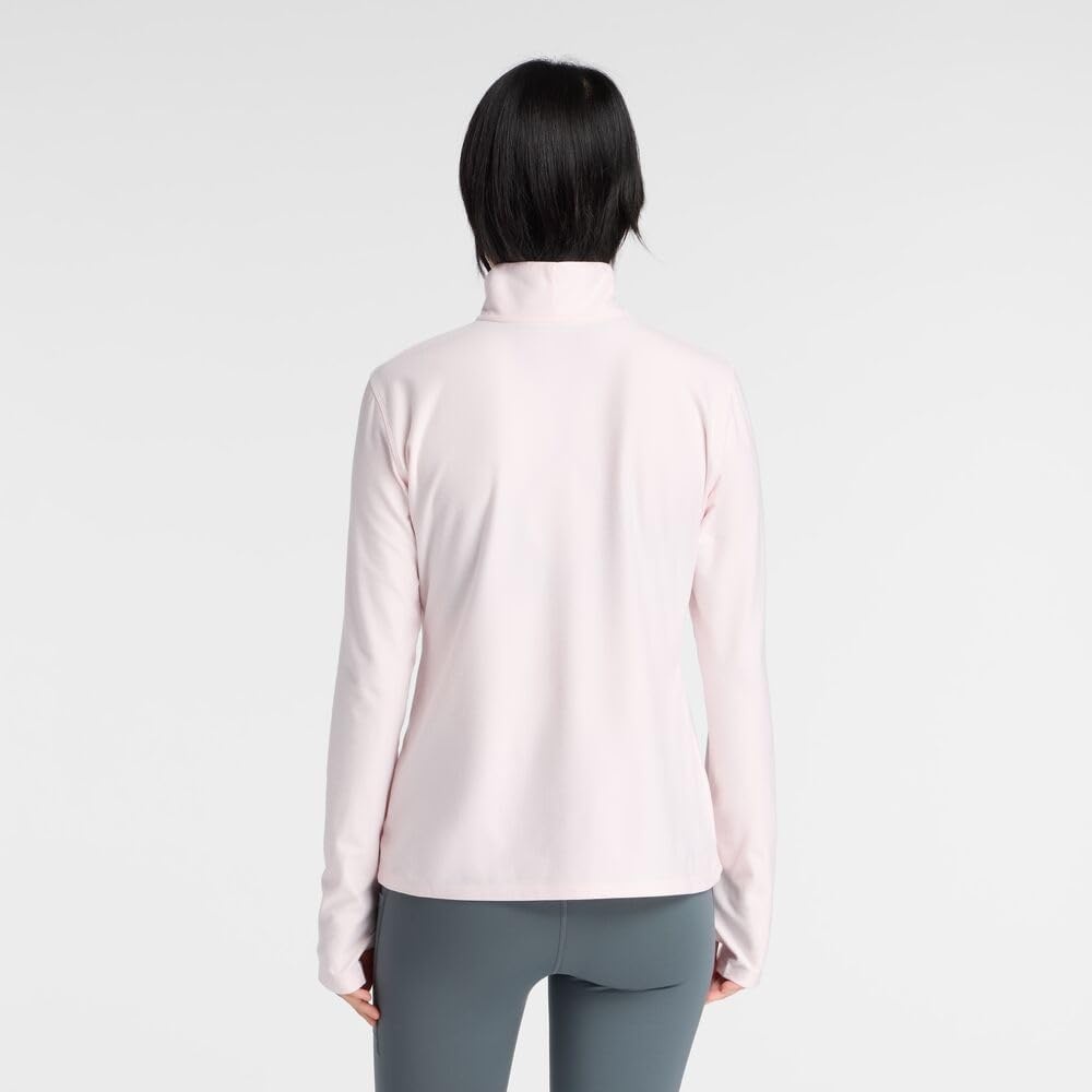 image:imageNew Balance Womens Sport Essentials Space Dye Quarter ZipPink Salt