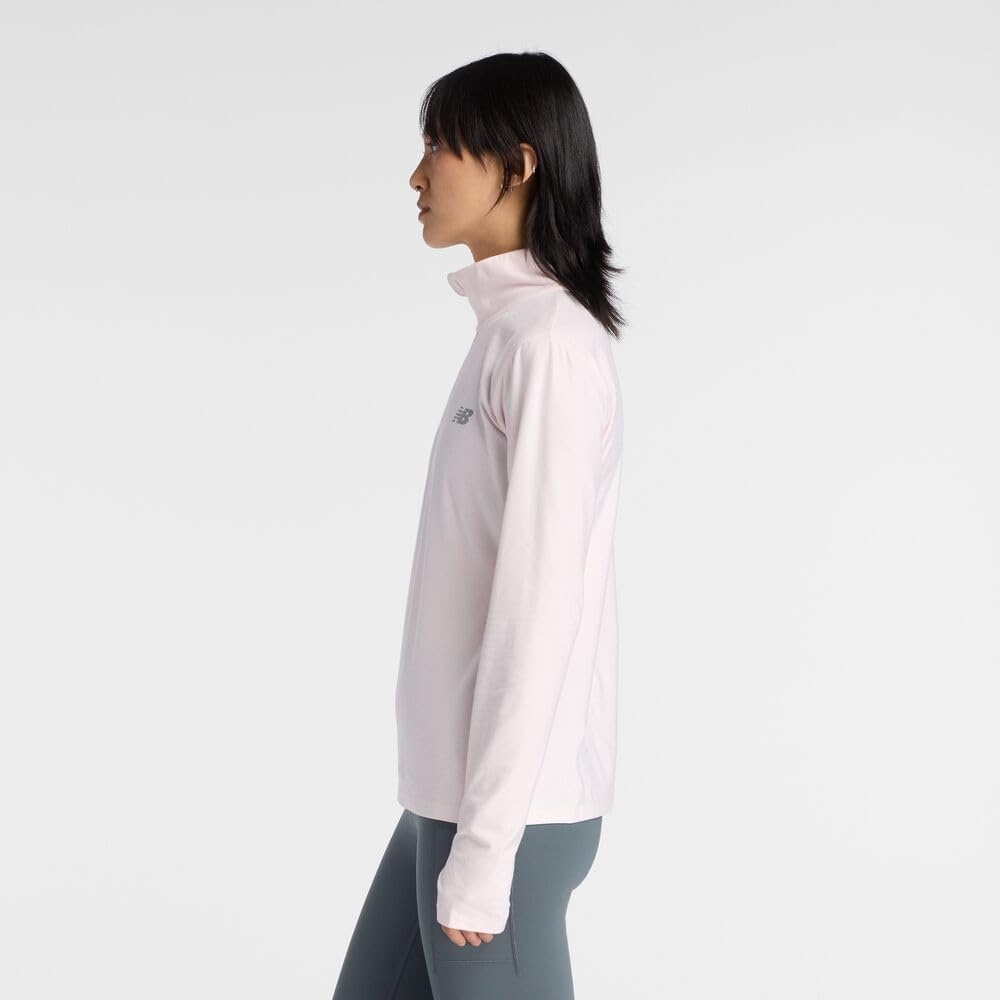 image:imageNew Balance Womens Sport Essentials Space Dye Quarter ZipPink Salt
