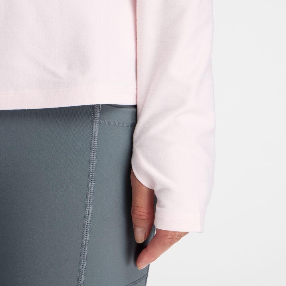 image:imageNew Balance Womens Sport Essentials Space Dye Quarter ZipPink Salt