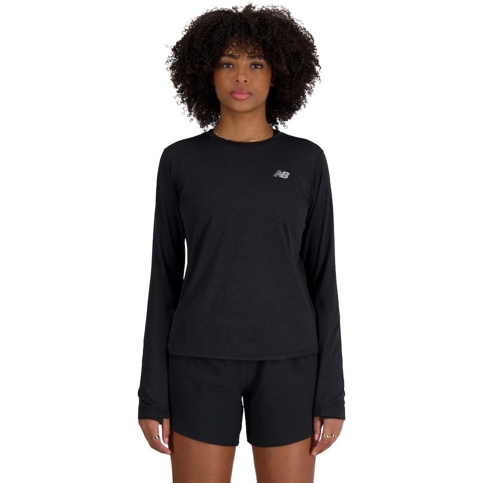 image:imageNew Balance Womens Athletics Long SleeveBlack Heather