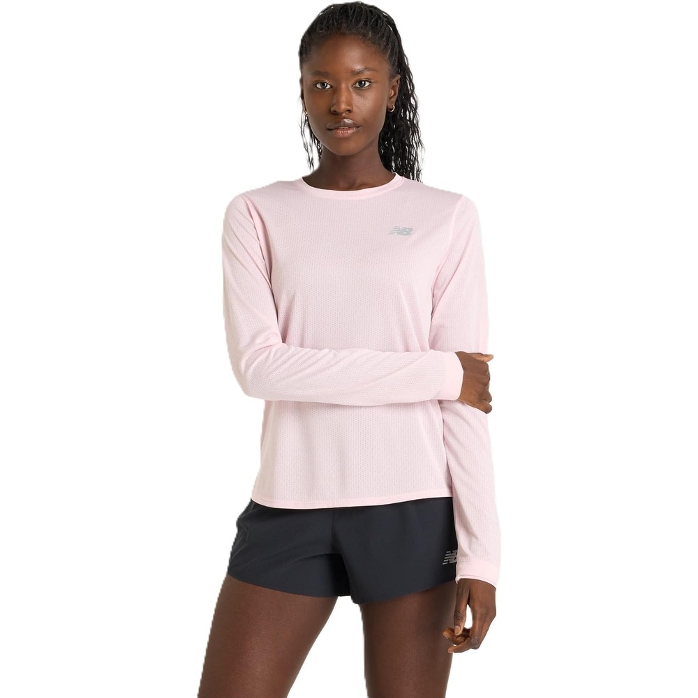 image:imageNew Balance Womens Athletics Long SleeveRose Sugar Heather