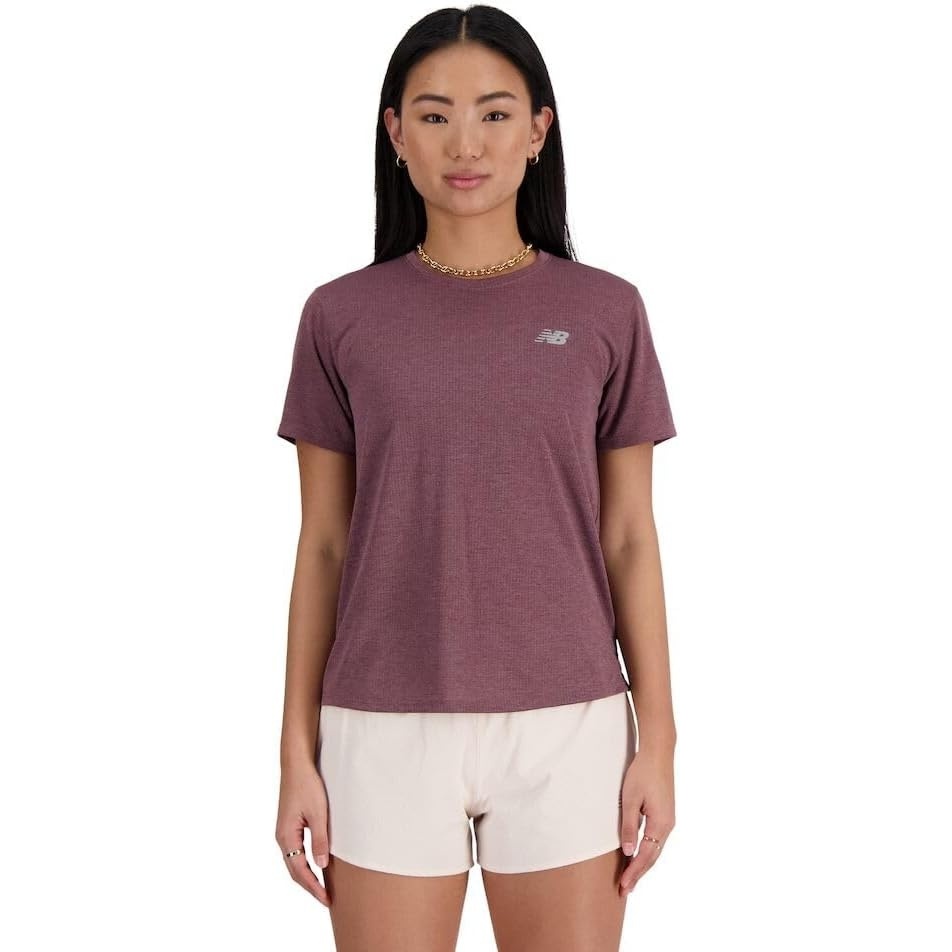 image:imageNew Balance Womens Athletics TshirtLicorice Heather