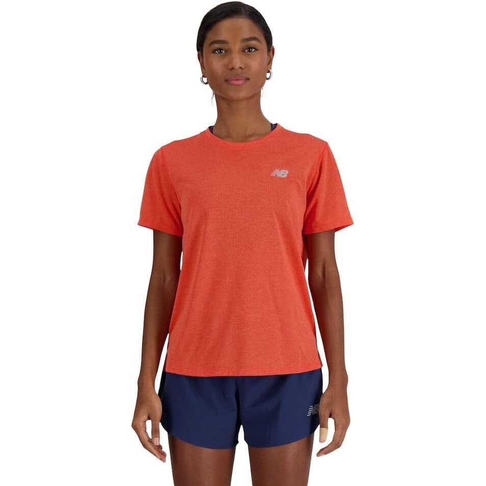 image:imageNew Balance Womens Athletics TshirtNeo Flame Heather