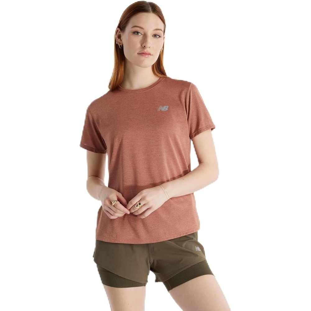 image:imageNew Balance Womens Athletics TshirtSparrow Heather