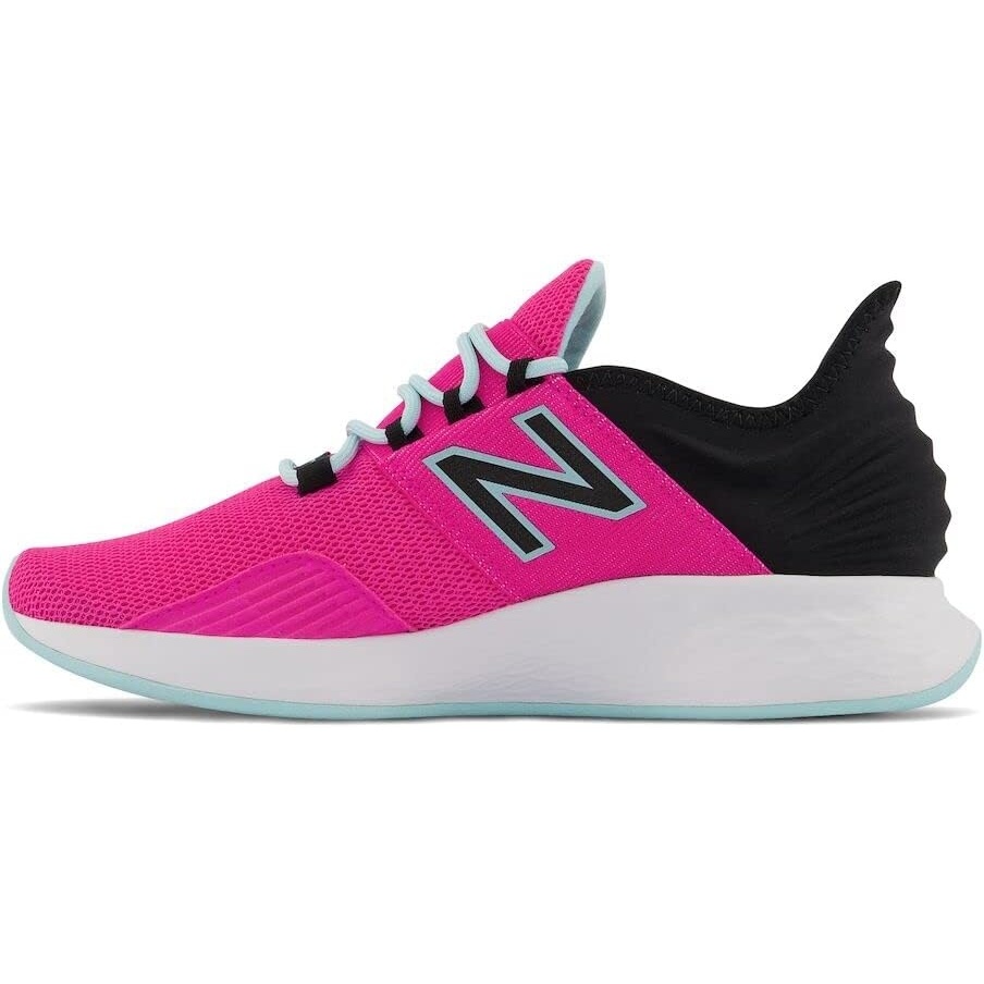 image:imageNew Balance Womens Fresh Foam Roav Running ShoePink GloBlue ChillBlack