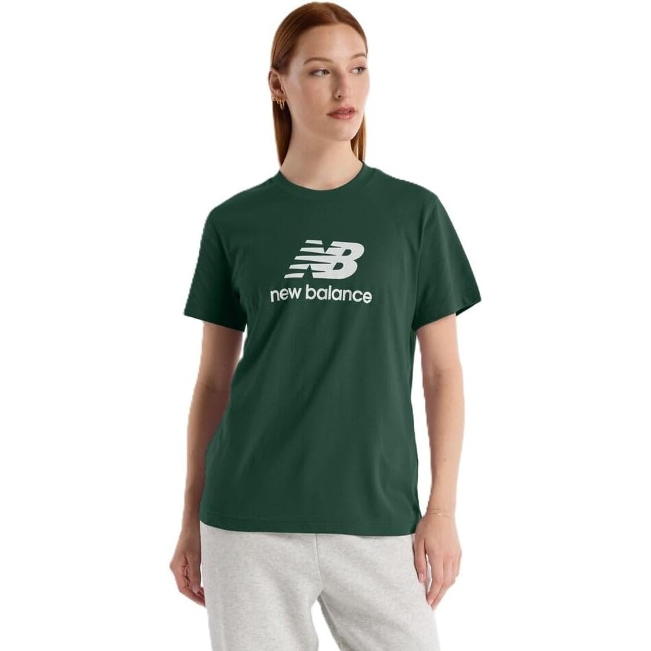 image:imageNew Balance Womens Sport Essentials Jersey Logo TShirtNightwatch Green