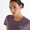 New Balance Women’s Sport Essentials Heathertech T-Shirt(Plum Brown Heather)