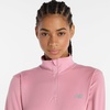 New Balance Women’s Sport Essentials Space Dye Quarter Zip(Pink Taffy)