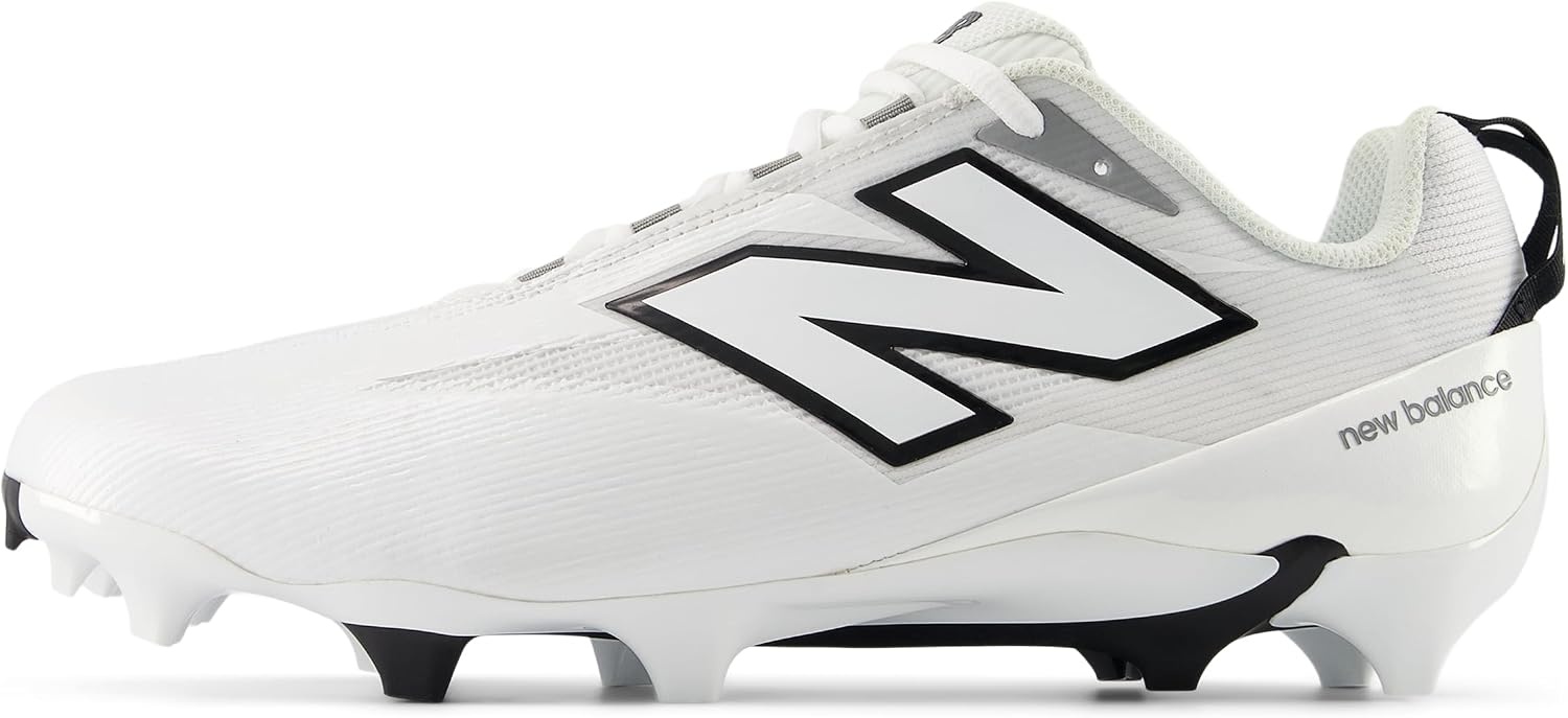 image:imageNew Balance Mens Burnx5 Lacrosse CleatsWhiteBlackGrey