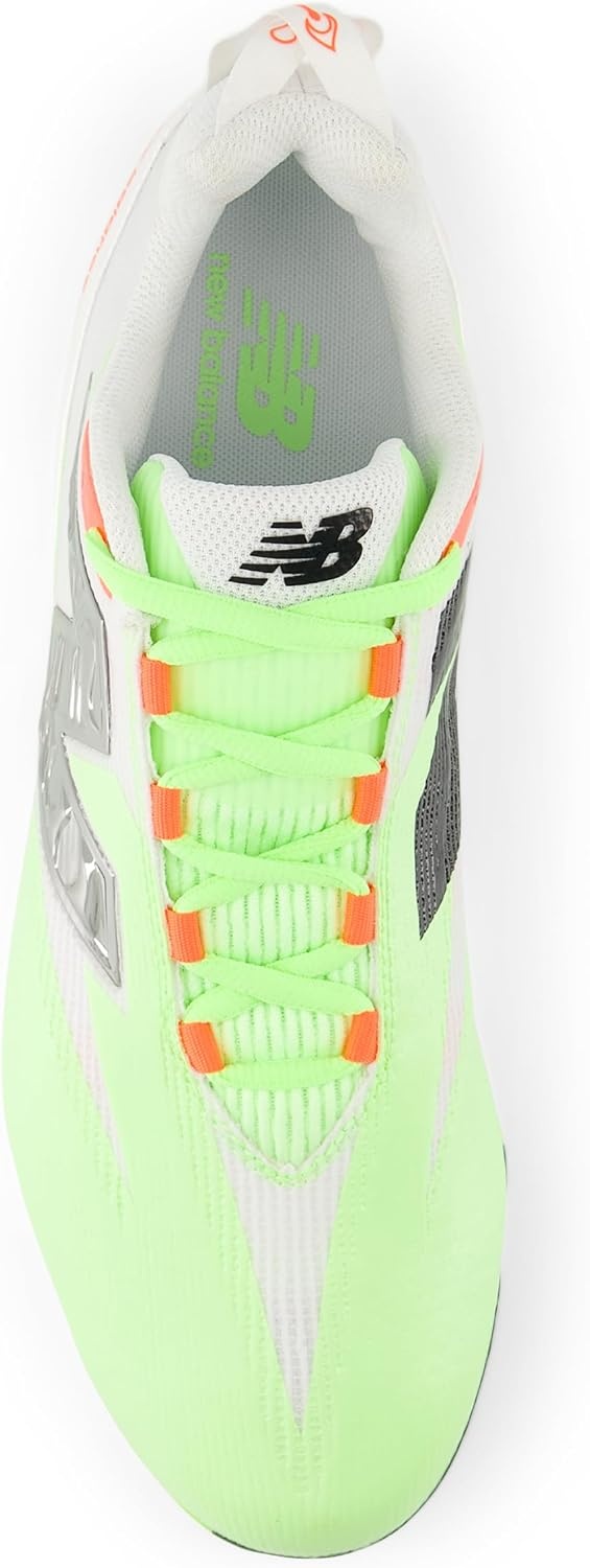 image:imageNew Balance Mens Burnx5 Lacrosse CleatsWhiteMint FlashUrgent Red