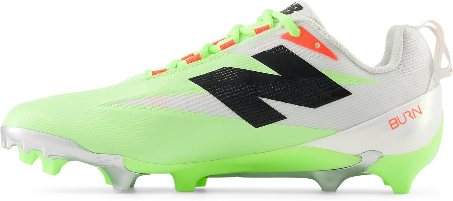 image:imageNew Balance Mens Burnx5 Lacrosse CleatsWhiteMint FlashUrgent Red