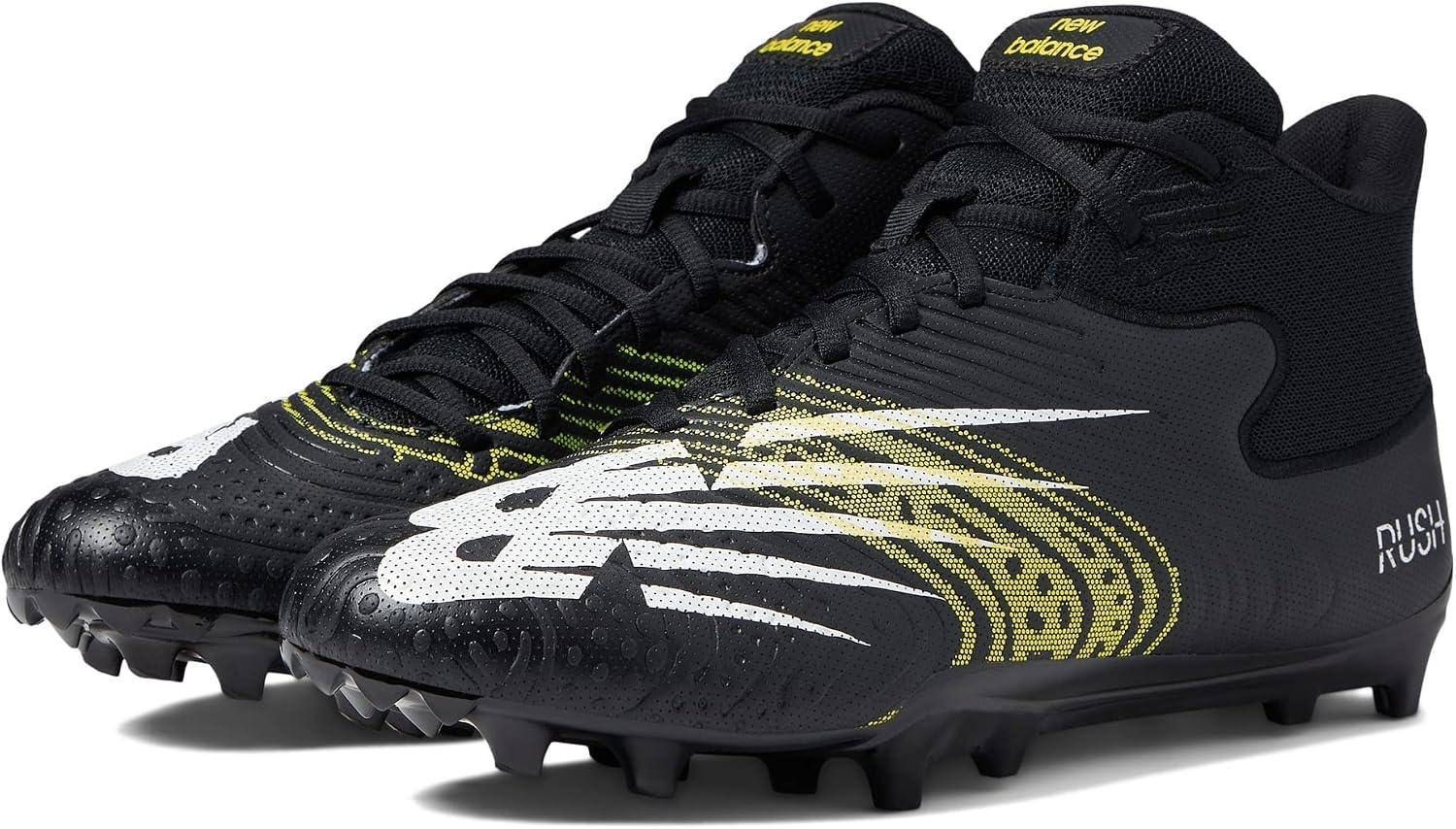 image:imageNew Balance Mens Rush V3 Mid Lacrosse ShoeBlackWhite
